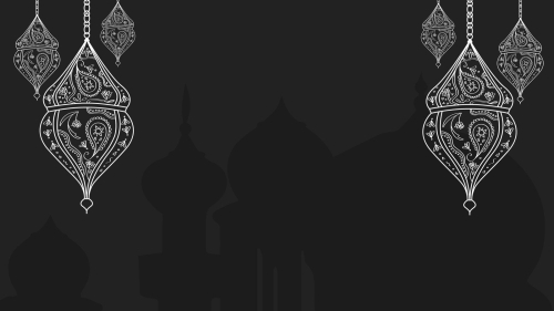 canva black and white minimalist ramadan zoom virtual backgrounds