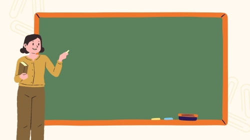 canva green and brown illustrative zoom virtual background