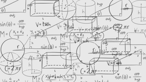 canva grey white simple mathematics class zoom virtual background